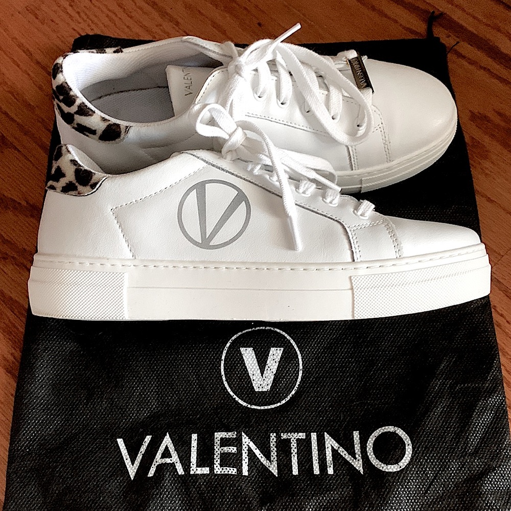 VALENTINO By Mario Valentino Petra Leather Low-Top Sneakers